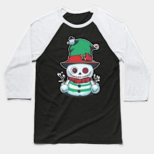 Psycho Snowman Baseball T-Shirt